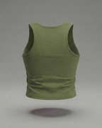 Women's  Olive Green Crop Tank
