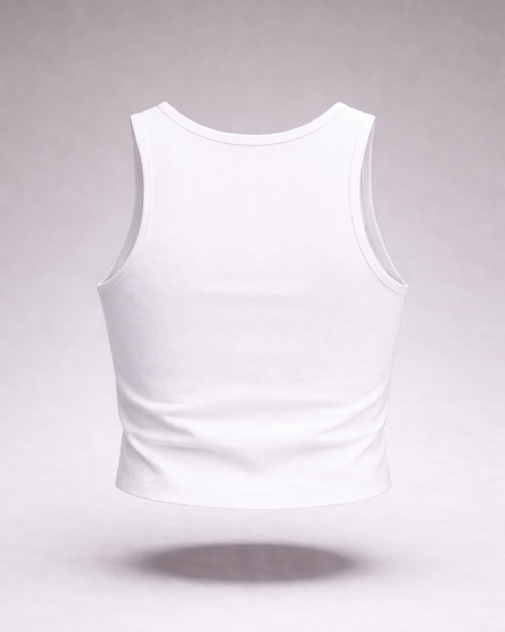 Women's White Crop Tank