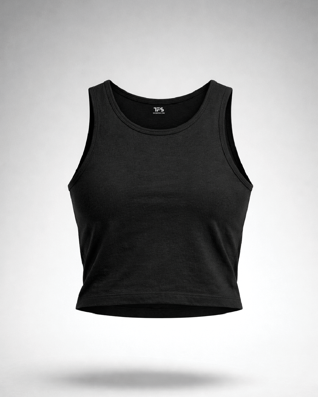 Women's Black Crop Tank