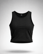 Women's Black Crop Tank