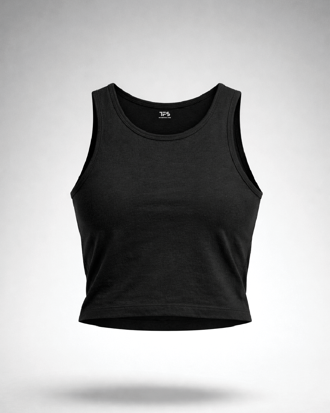 Women's Black Crop Tank