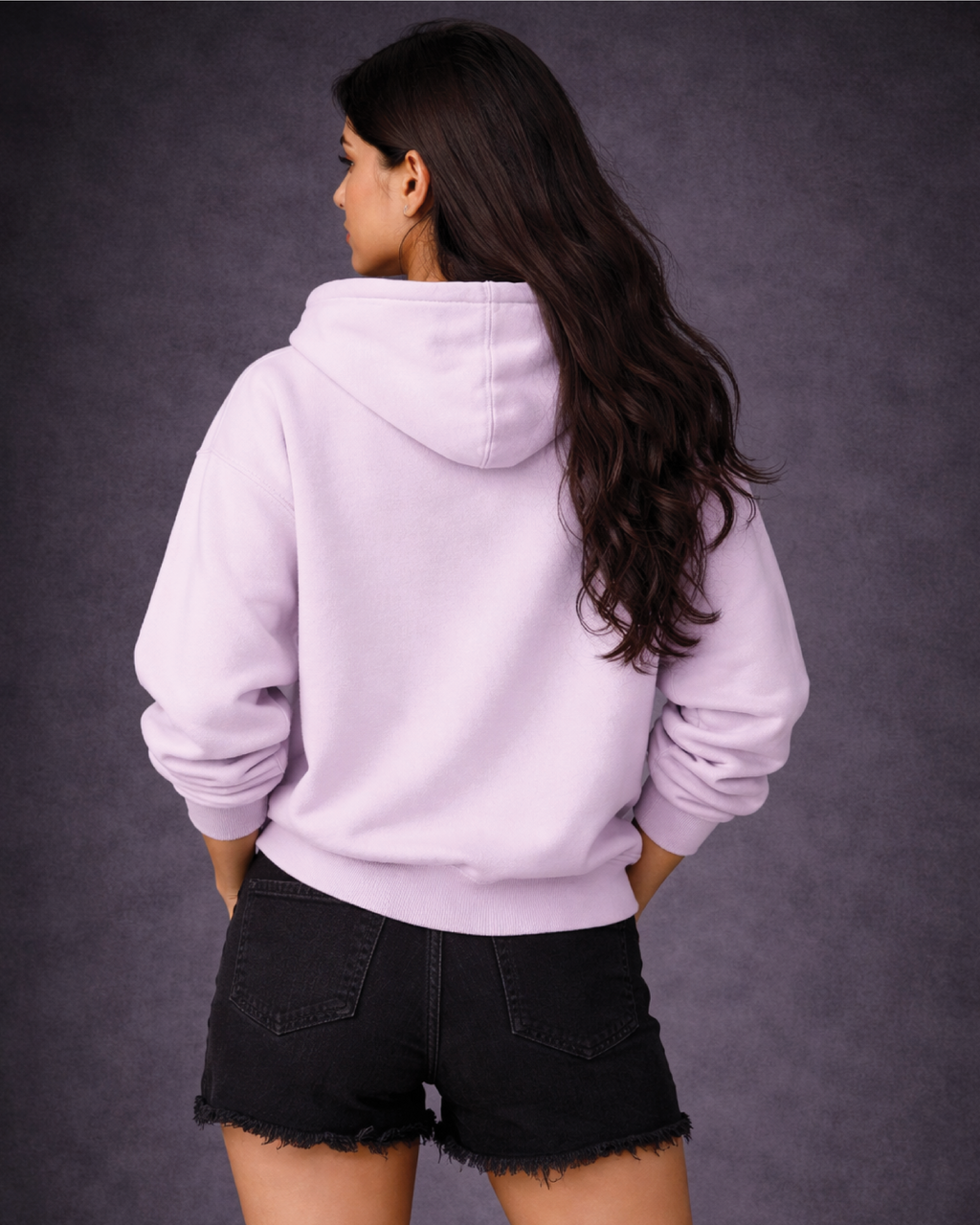 Unisex Light Baby Pink Solid Oversized Hoodie