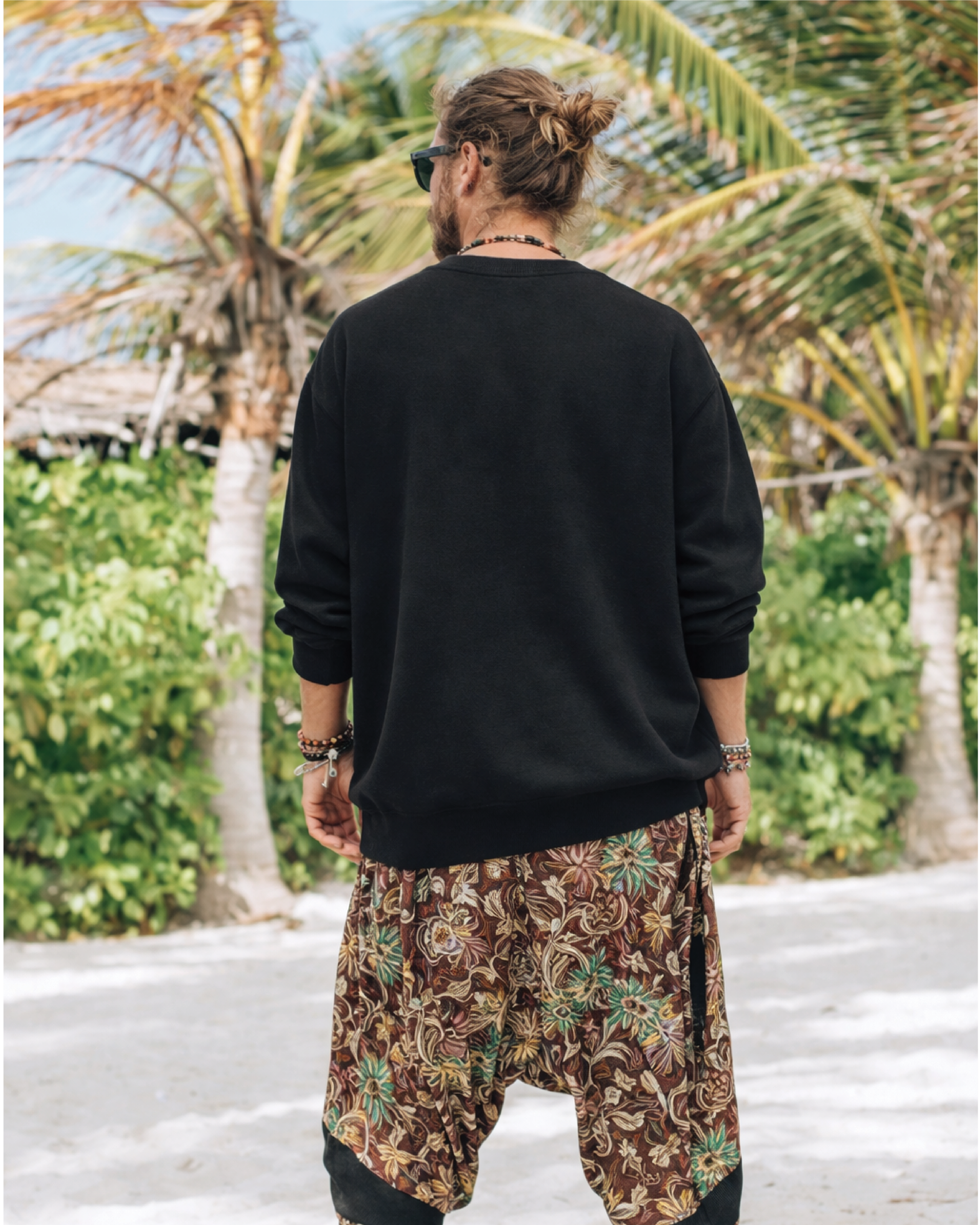Unisex Solid Black Oversized Sweatshirt