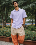 Unisex Lavender Solid Oversized Shirt