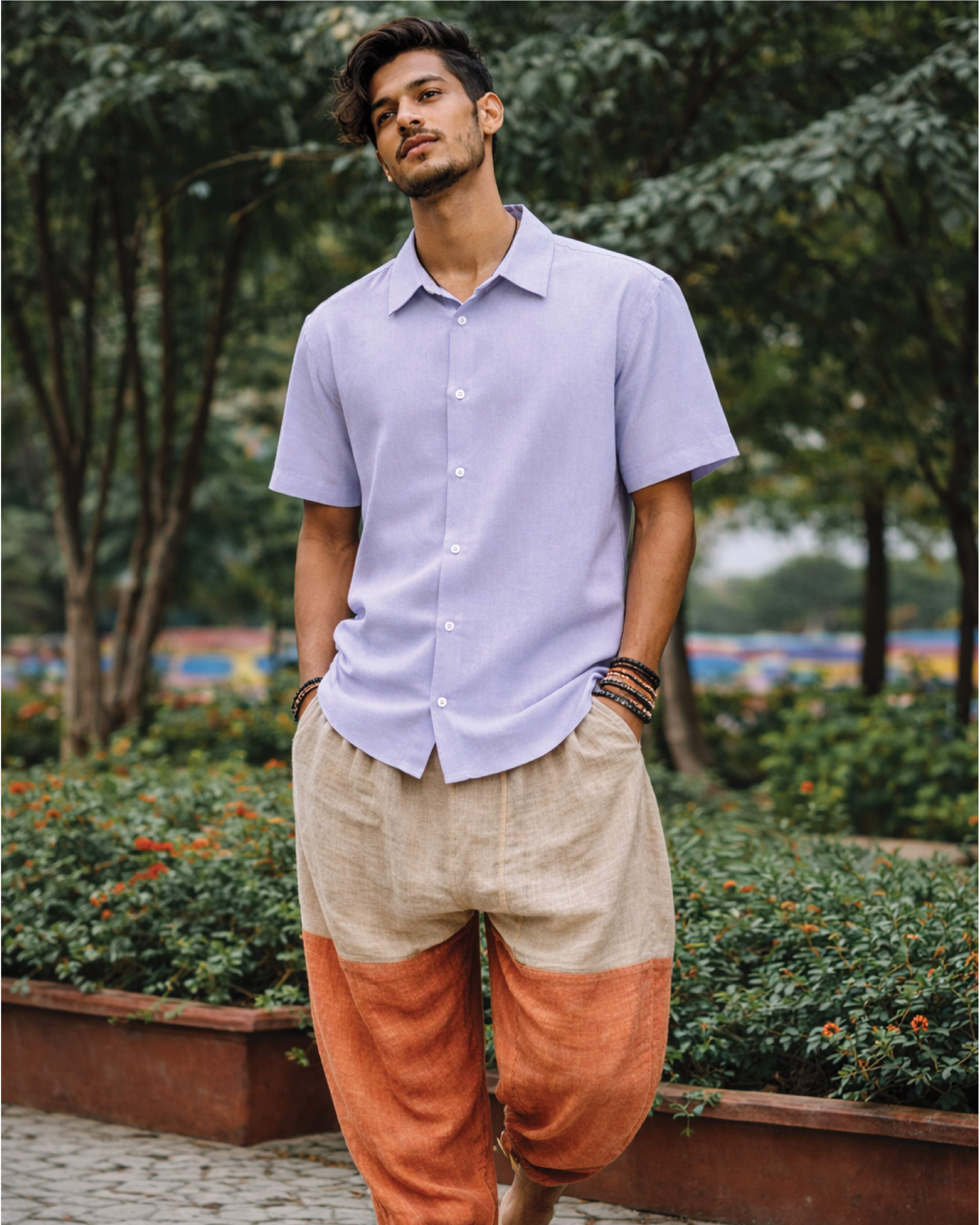 Unisex Lavender Solid Oversized Shirt