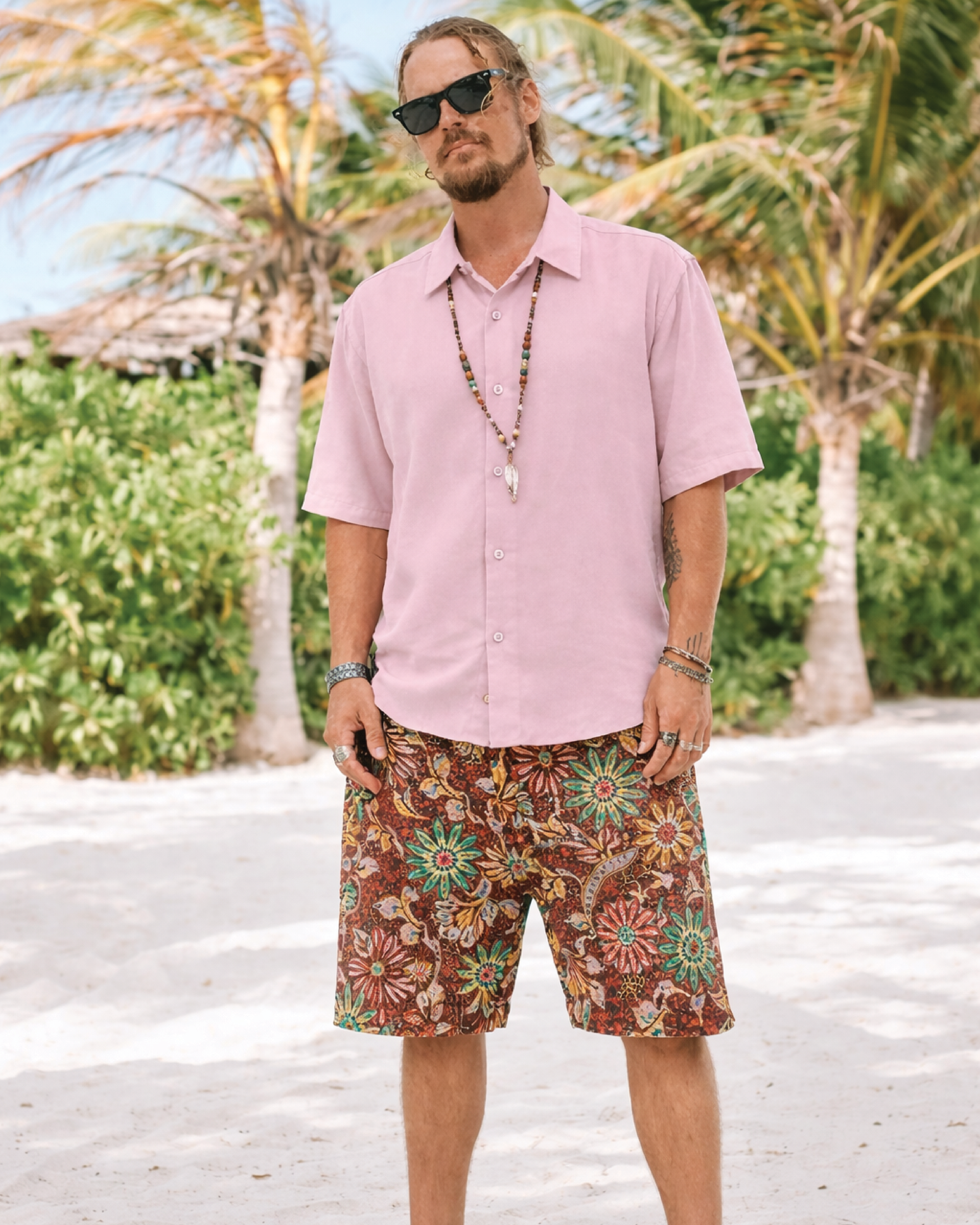 Unisex Light Baby Pink Solid Oversized Shirt