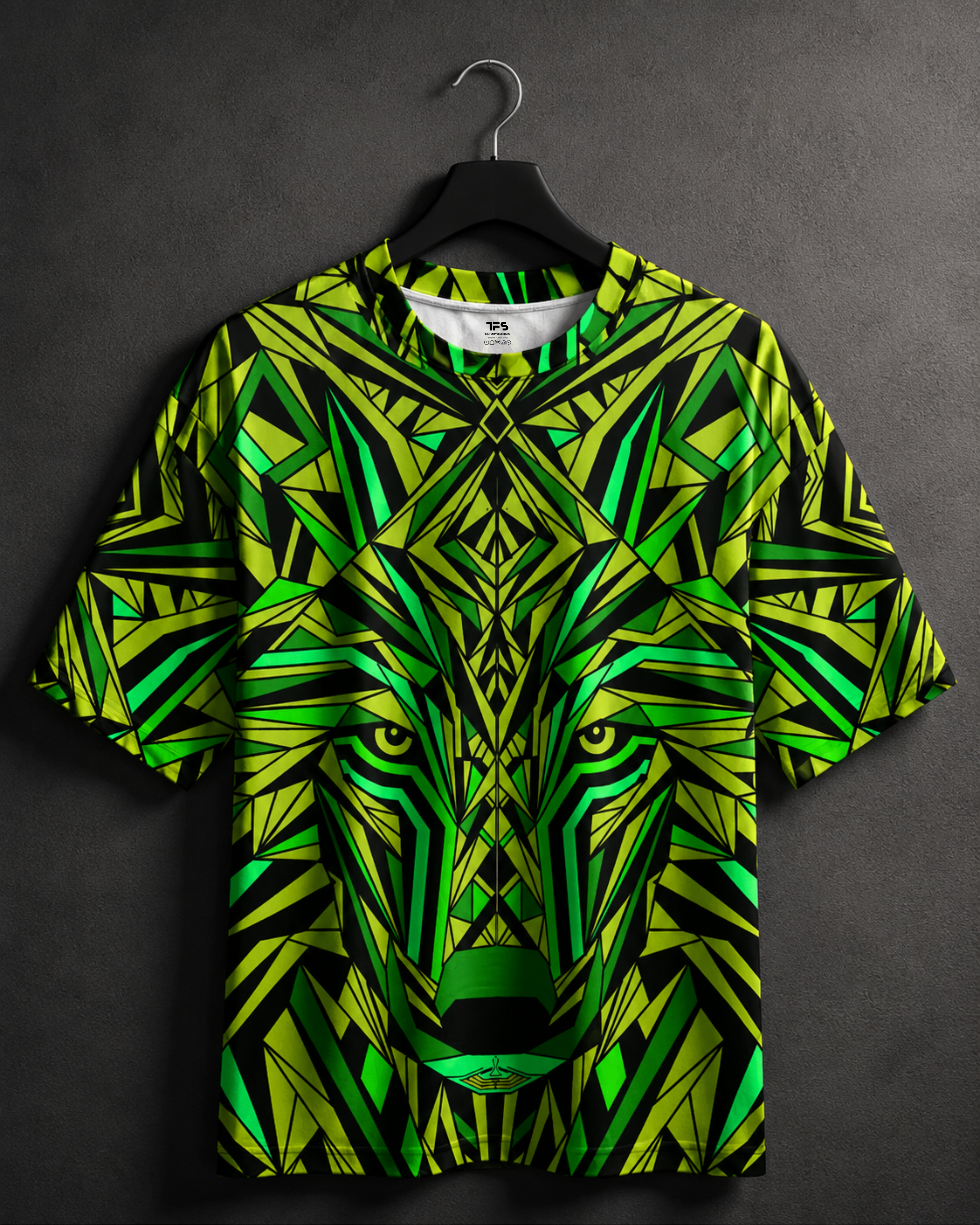 Unisex Tribal Neon Oversized T-shirt