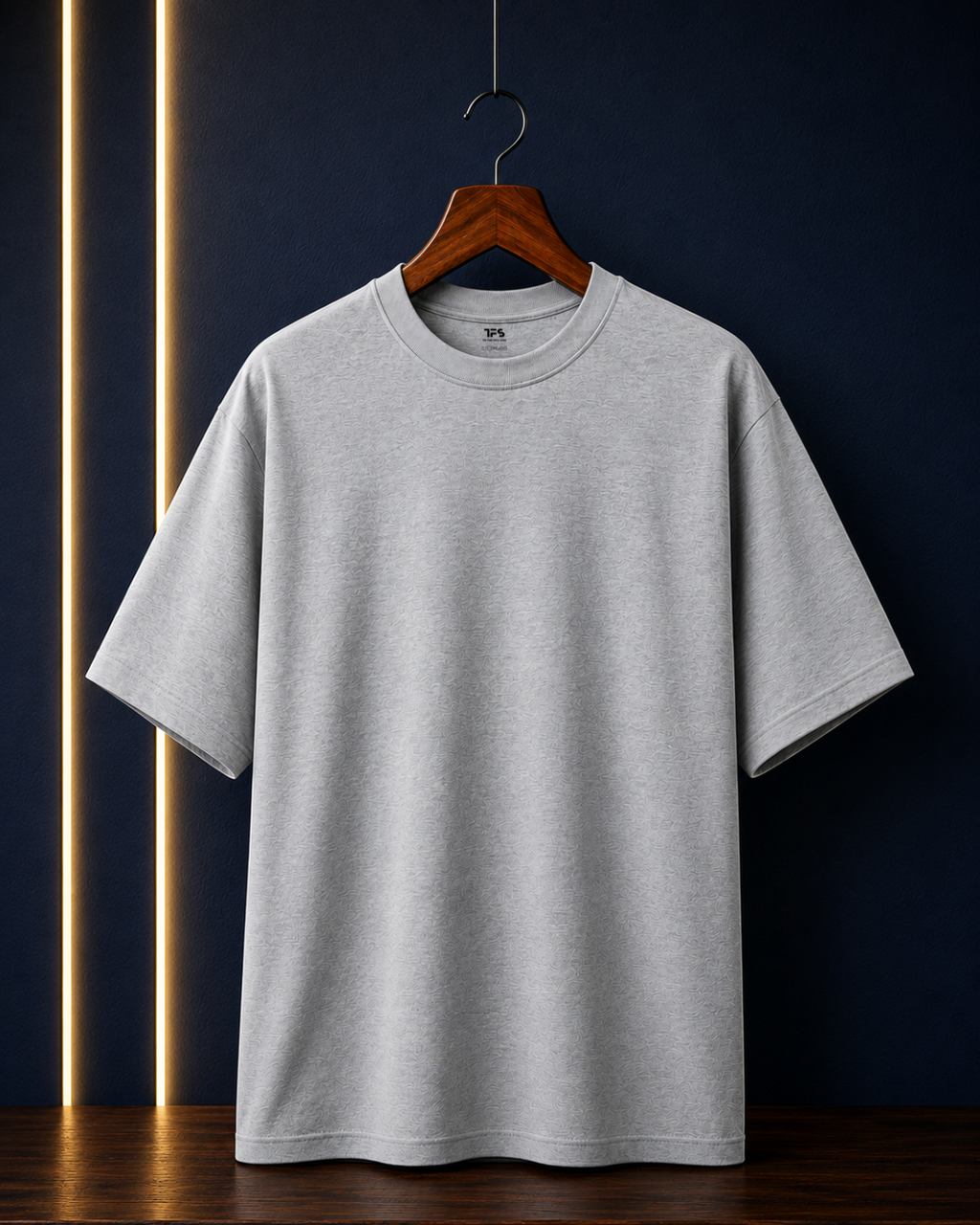 Unisex Grey Melange Oversized Classic T-Shirt