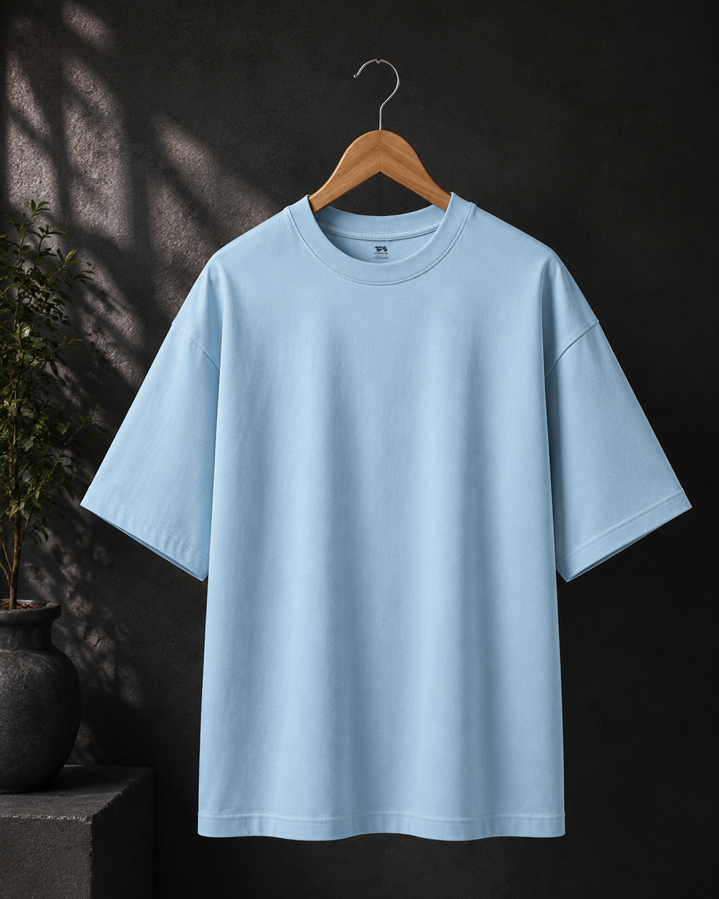 Unisex Baby Blue Oversized T-Shirt