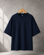 Unisex Navy Blue Oversized T-Shirt