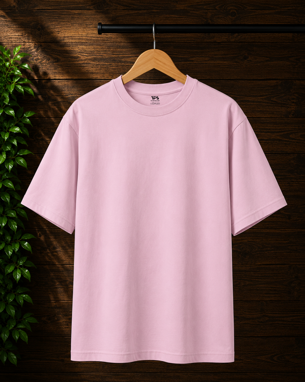 Unisex Light Baby Pink Oversized T-Shirt