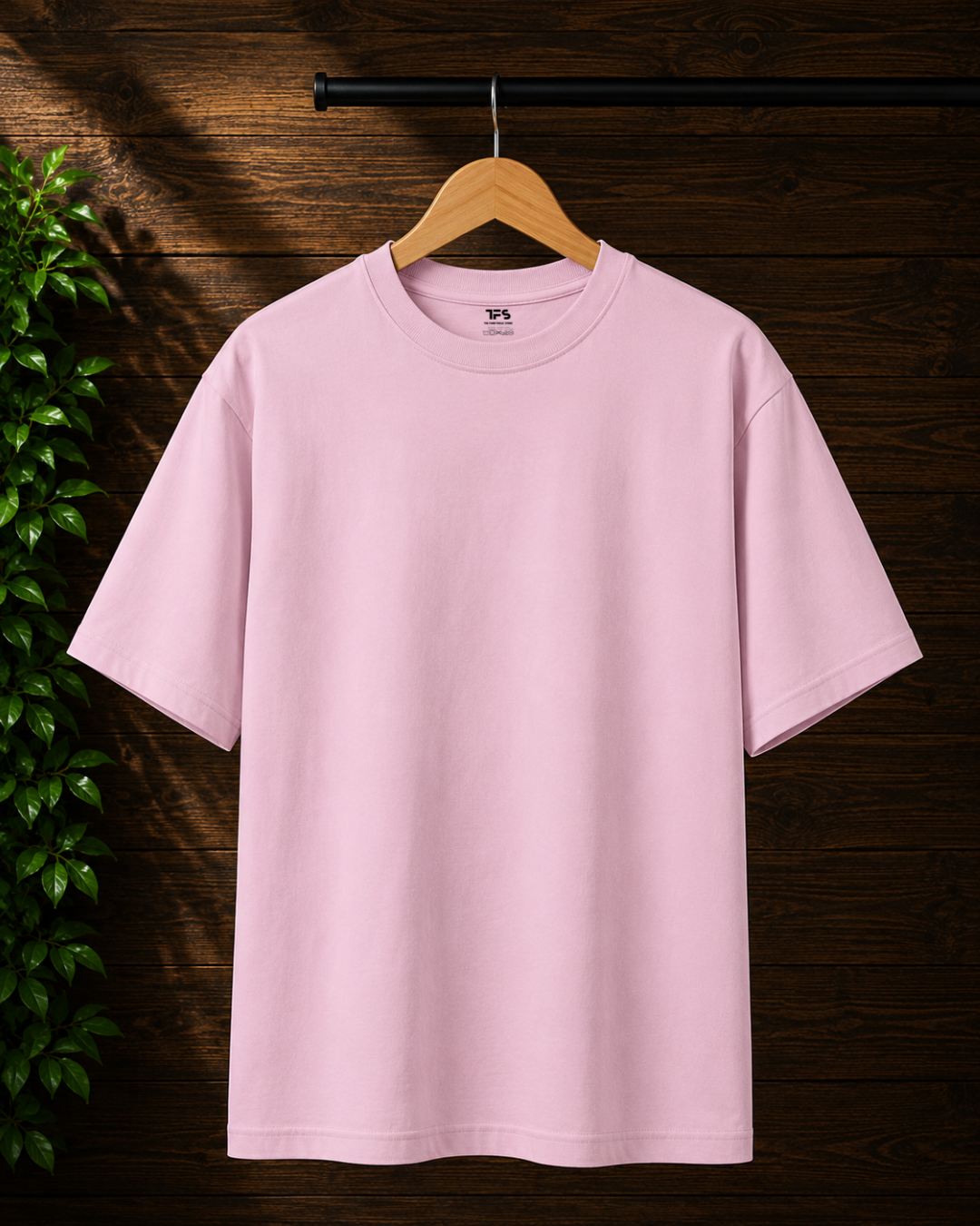 Unisex Light Baby Pink Oversized T-Shirt