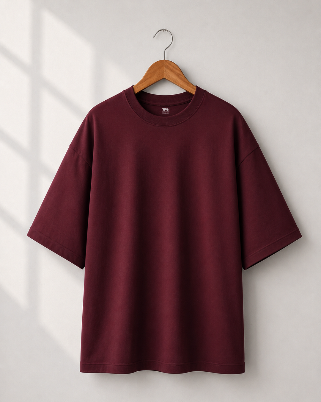Unisex Maroon Oversized T-Shirt