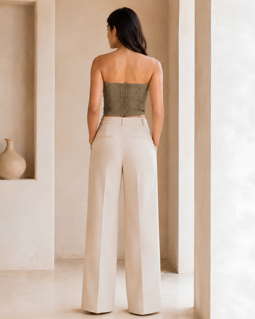 Women Croco Maze Tube Top