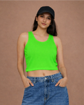 Women's Neon Green Crop Tank