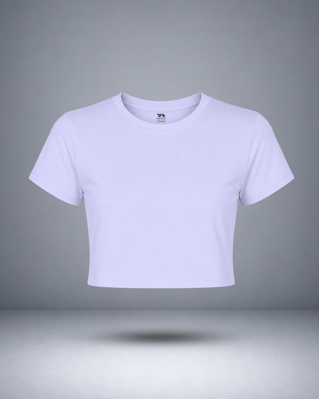 Women's Lavender Solid Crop Top