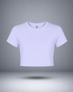 Women's Lavender Solid Crop Top