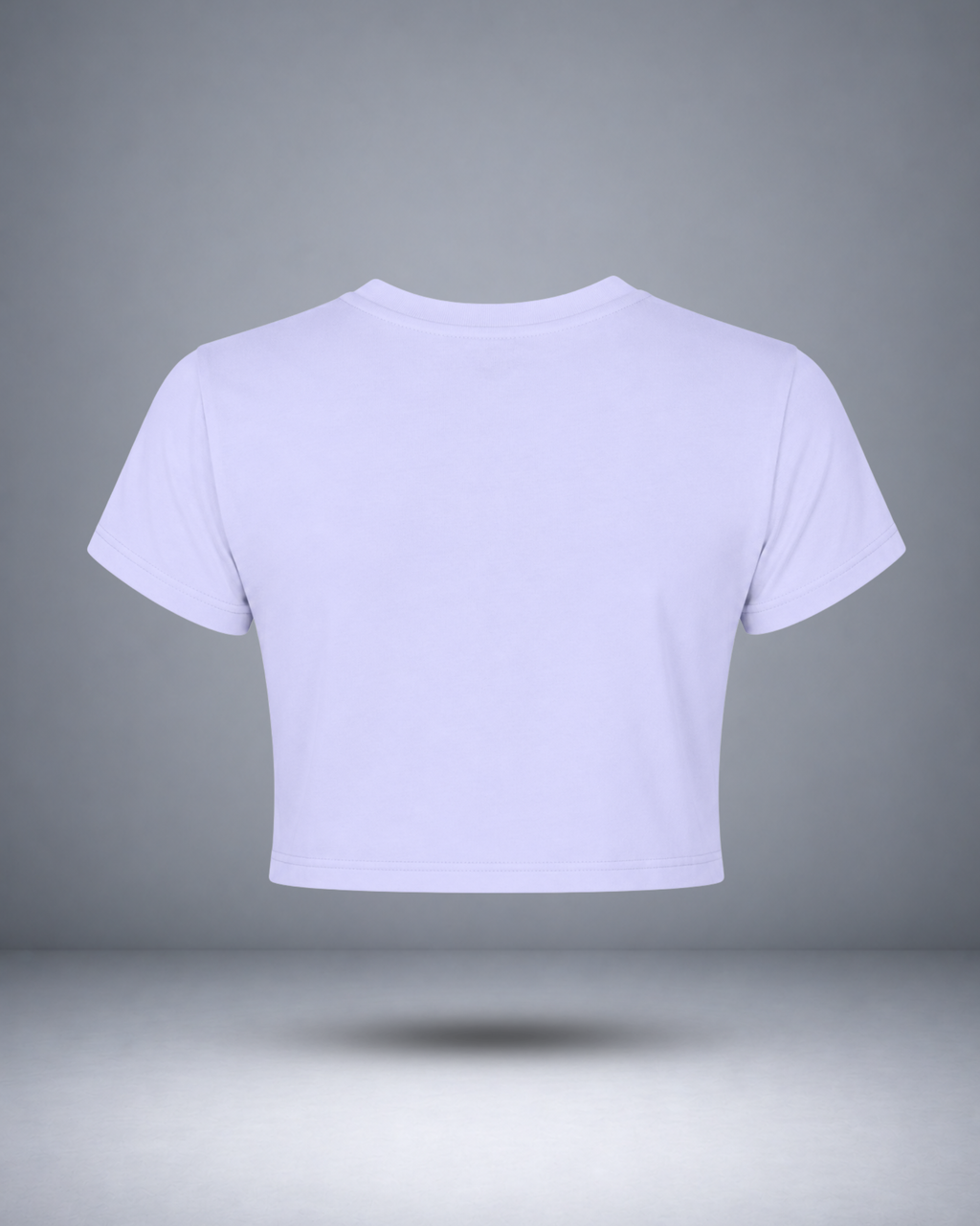 Women's Lavender Solid Crop Top
