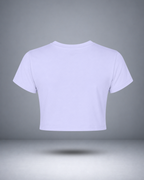 Women's Lavender Solid Crop Top