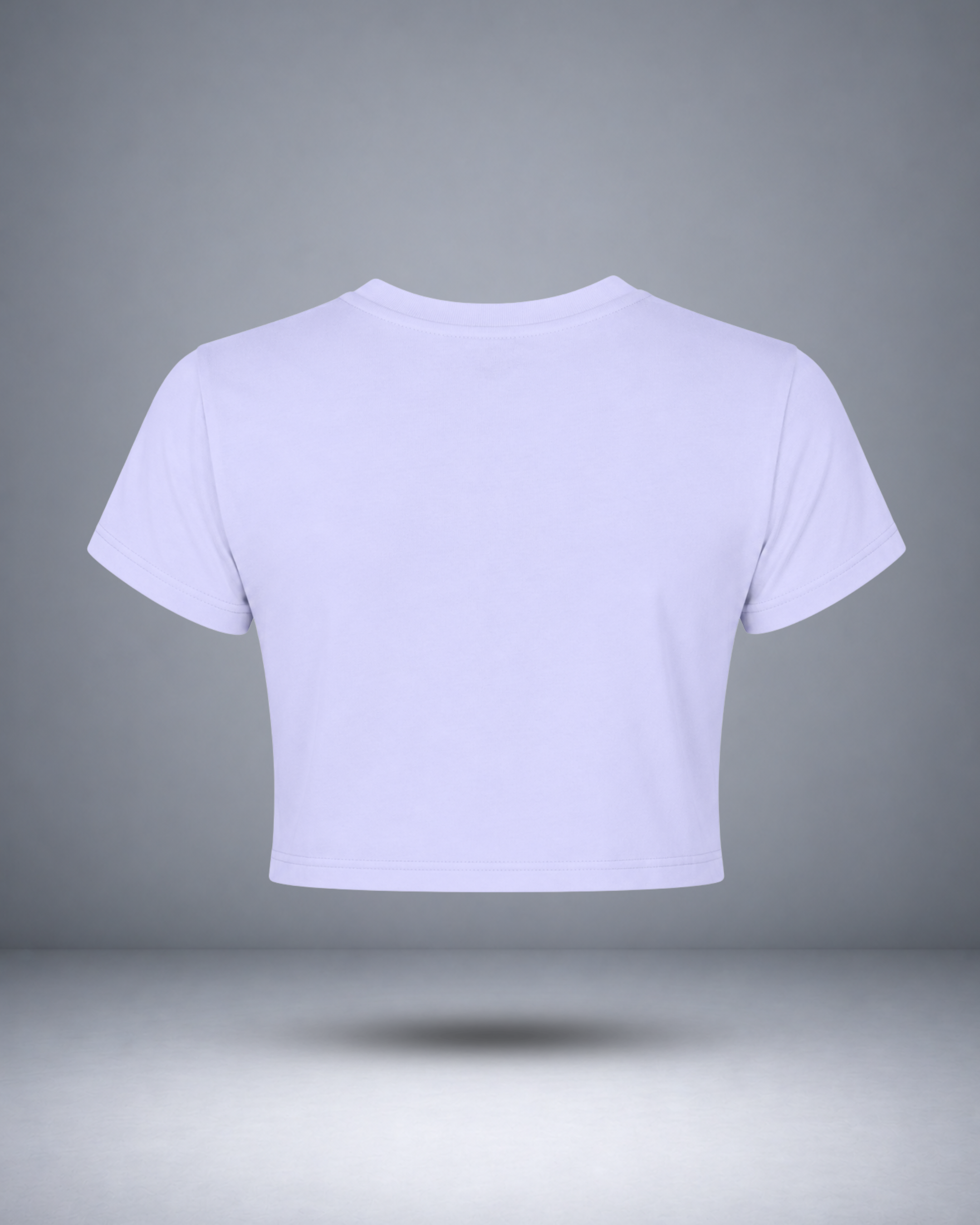 Women's Lavender Solid Crop Top
