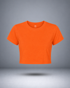 Women's Neon Orange Crop Top