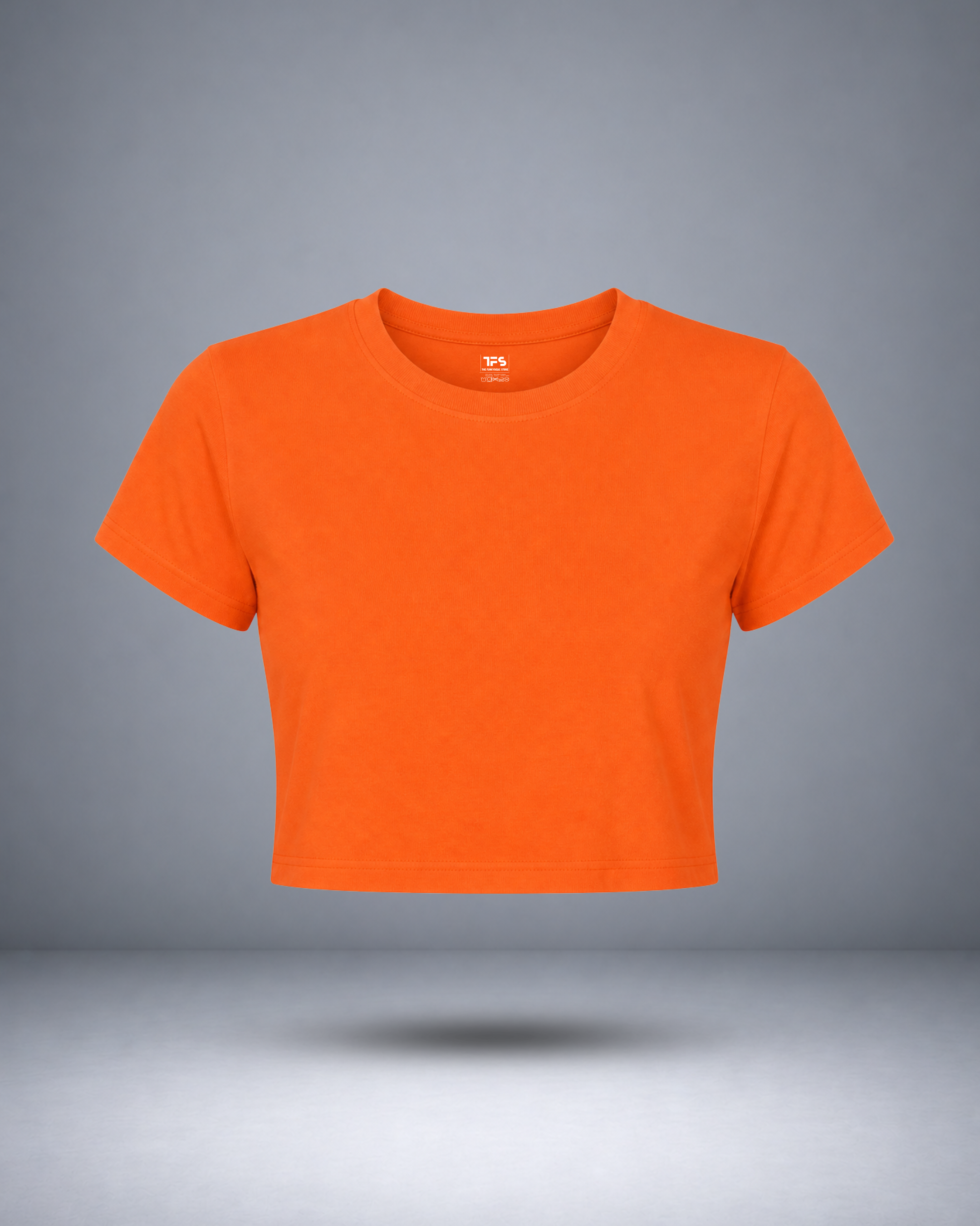 Women's Neon Orange Crop Top