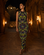 Women's Psychedelic Circus Bodycon Dress
