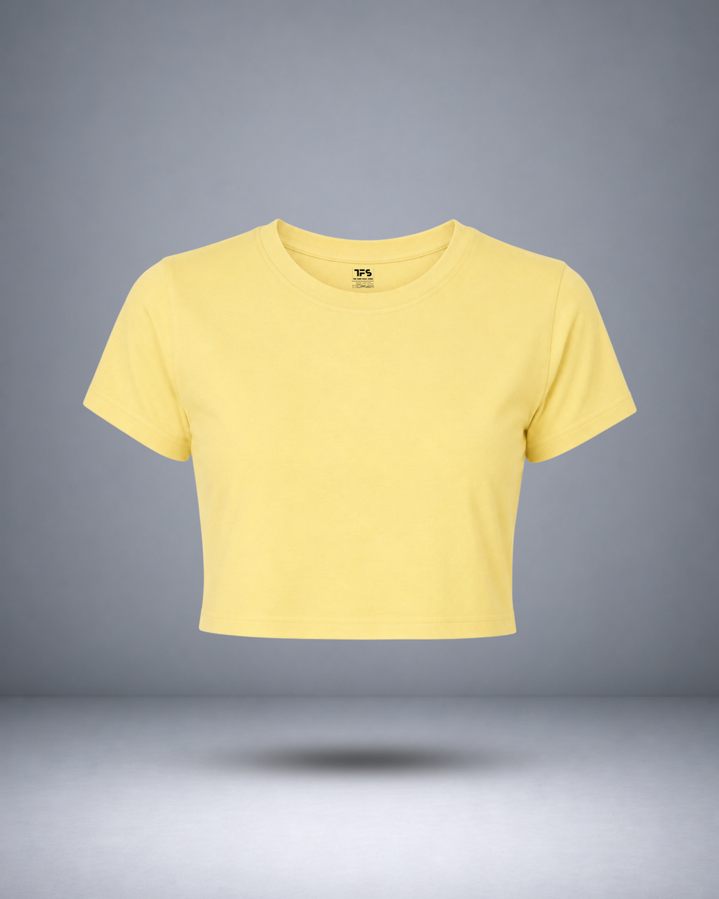 Women's Beige Solid Crop Top