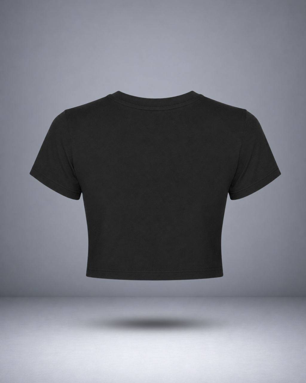 Women's Black Solid Crop Top