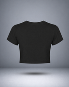 Women's Black Solid Crop Top