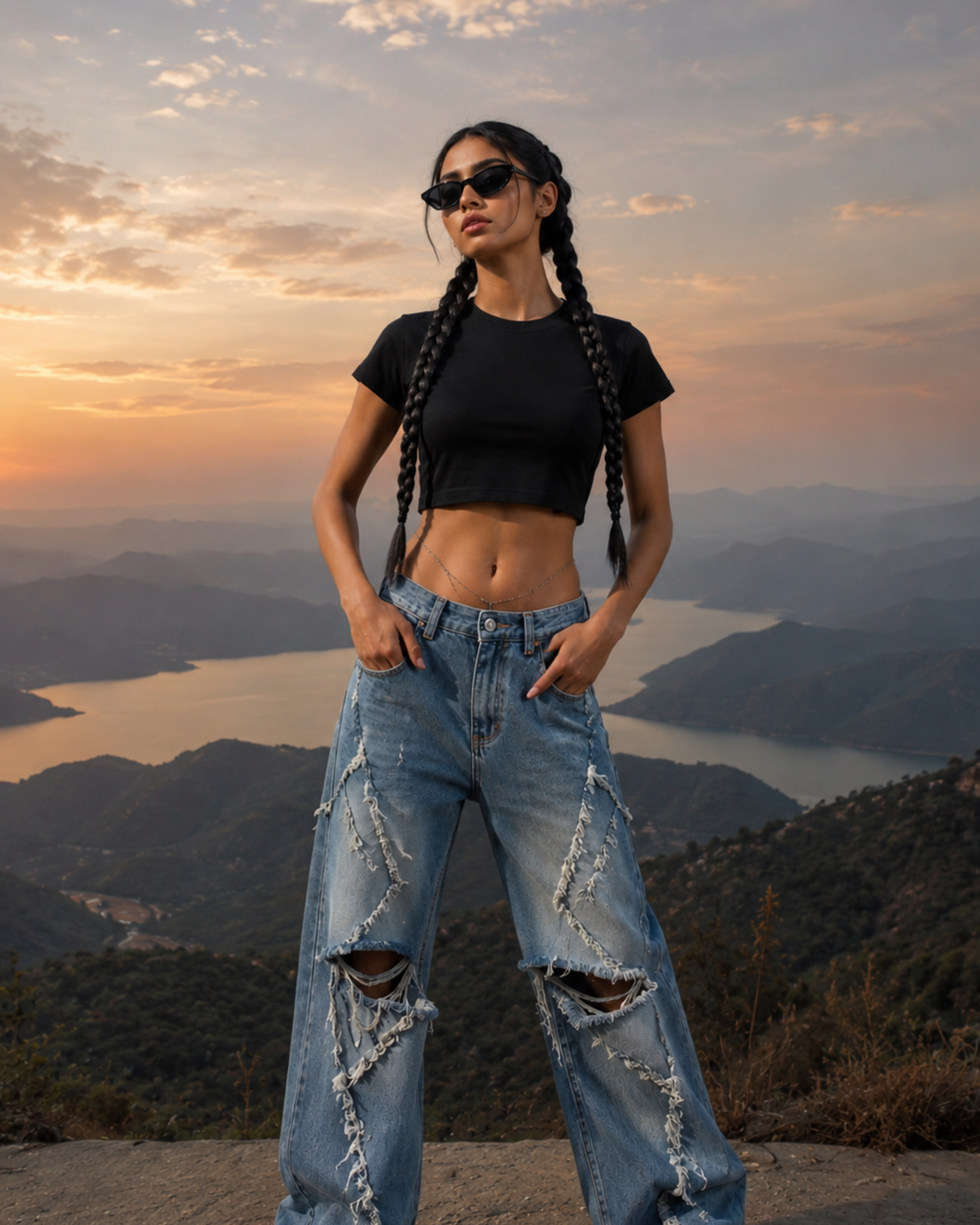 Women's Black Solid Crop Top