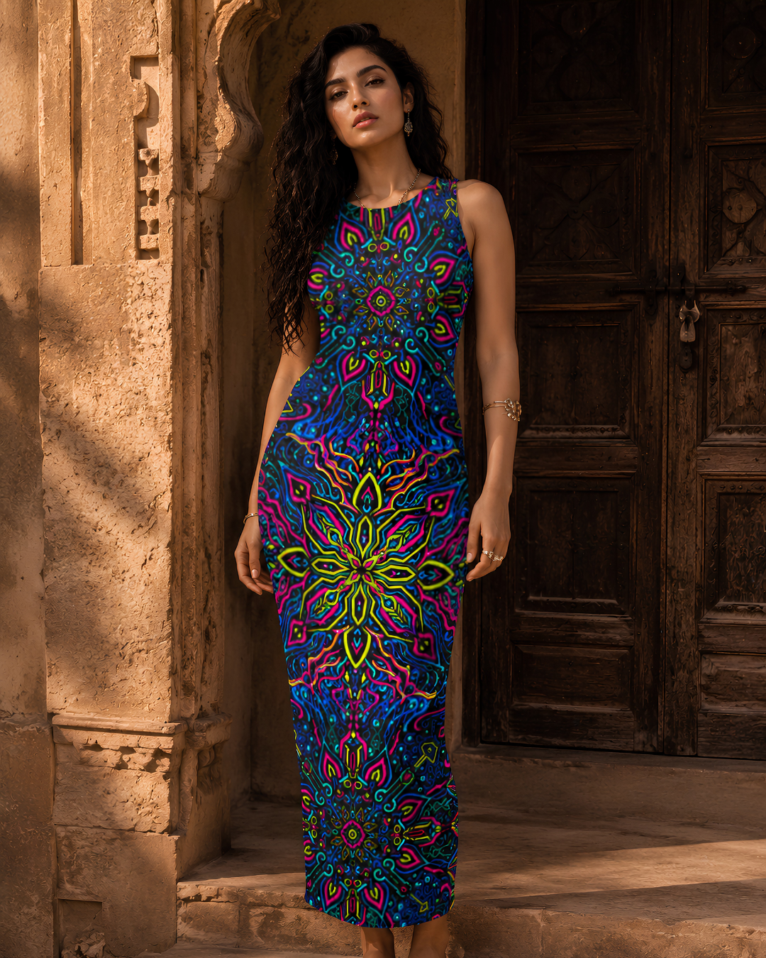 Women's Cosmic Energy Frequency Bodycon Dress