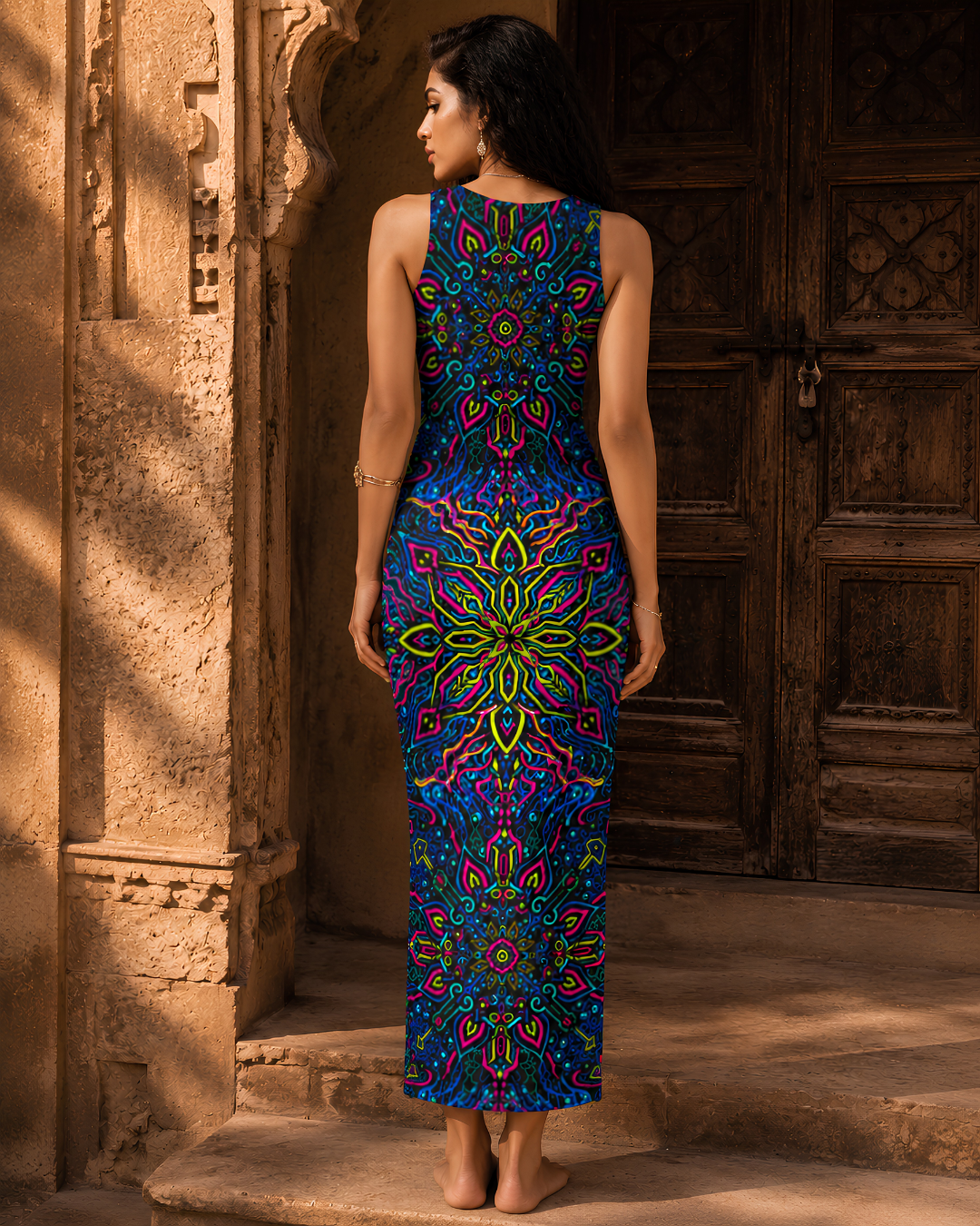 Women's Cosmic Energy Frequency Bodycon Dress