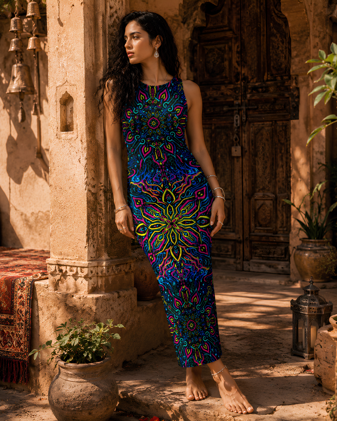 Women's Cosmic Energy Frequency Bodycon Dress