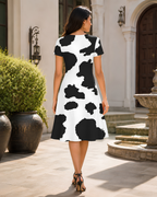 Women's Cow Maze A line Dress