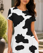Women's Cow Maze A line Dress