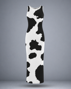 Women's Cow Maze Bodycon Dress