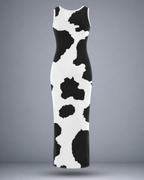 Women's Cow Maze Bodycon Dress
