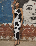 Women's Cow Maze Bodycon Dress