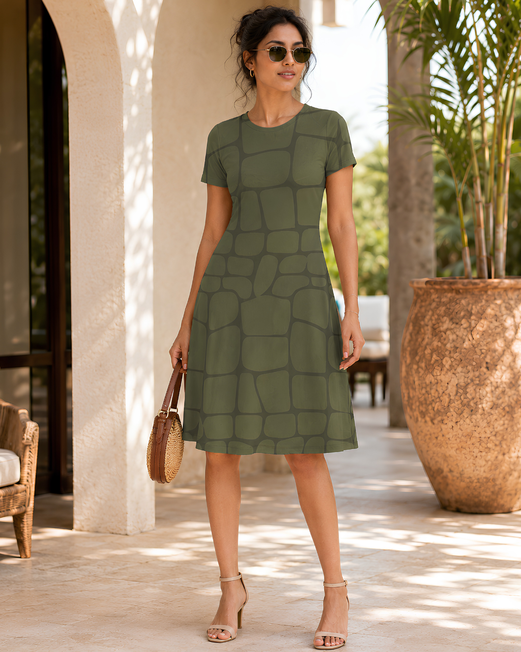 Women's Croco Maze A line Dress