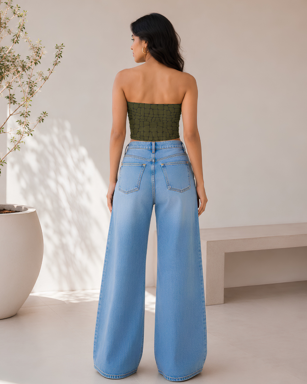 Women's Croco Maze Tube Top