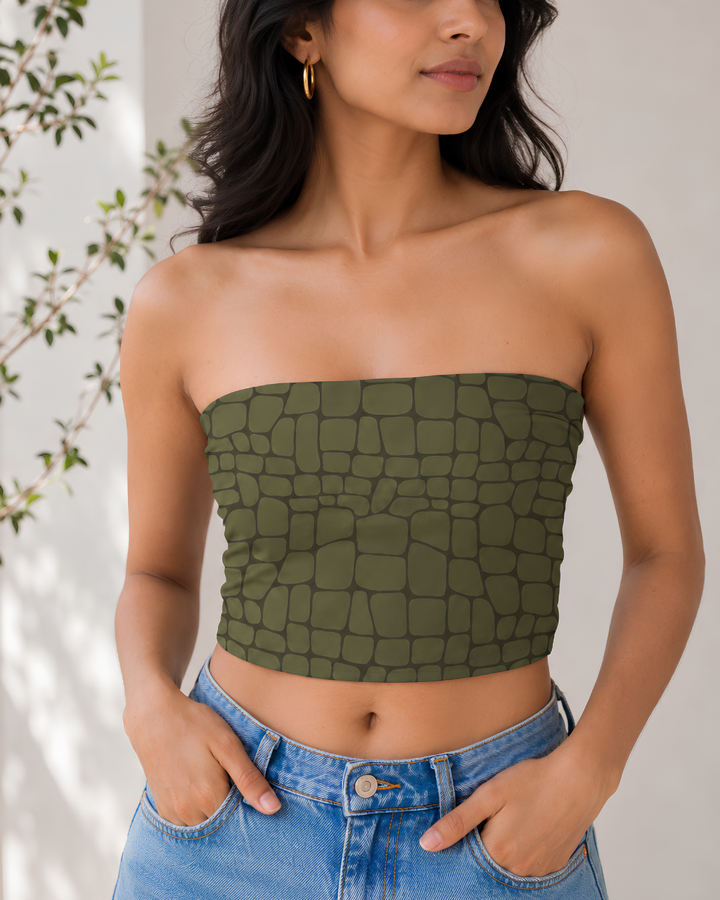 Women's Croco Maze Tube Top