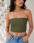 Women's Croco Maze Tube Top