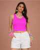 Women's Neon Pink Crop Tank