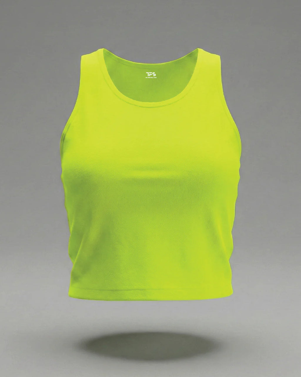 Women's Neon Yellow Crop Tank
