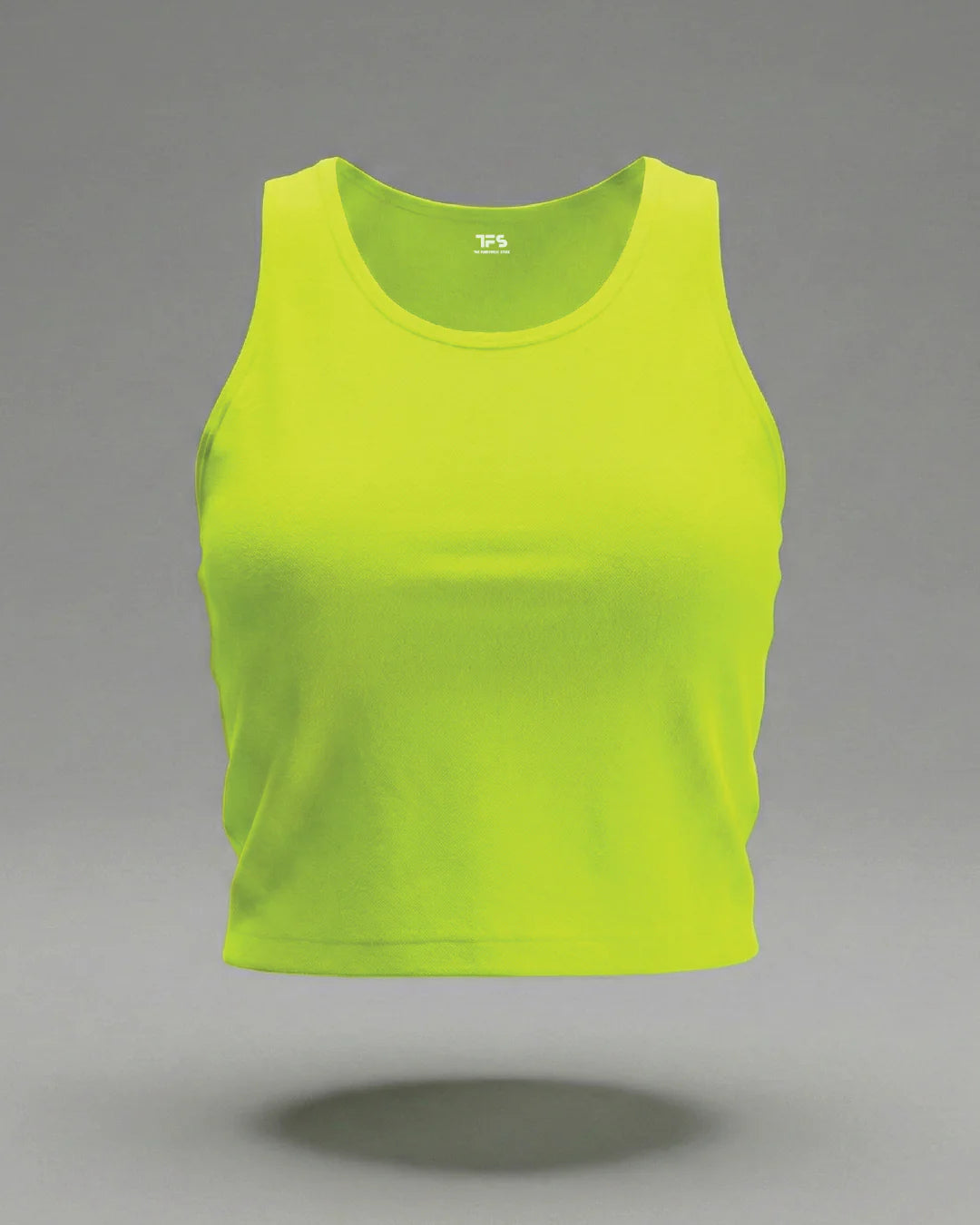 Women's Neon Yellow Crop Tank