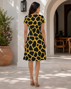 Women's Giraffe Maze A line Dress