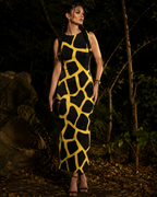 Women's Giraffe Maze Bodycon Dress