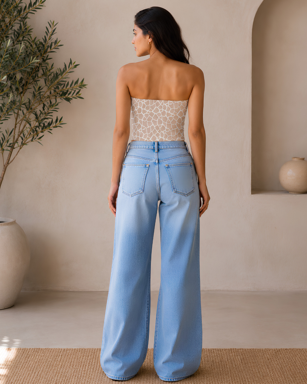 Women's Giraffe Nude Maze Tube Top