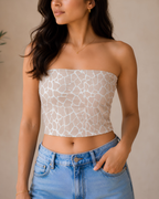 Women's Giraffe Nude Maze Tube Top
